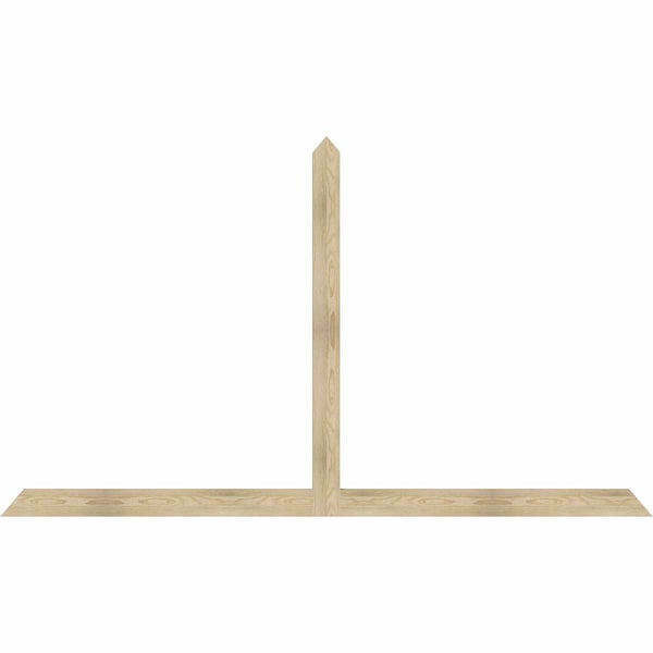 Ekena Millwork Portland Rough Sawn Timber Gable Bracket, Douglas Fir, 96"W x 56"H x 2"D x 4"F, 14/12 Pitch GBW096X56X0204POR00RDF - main